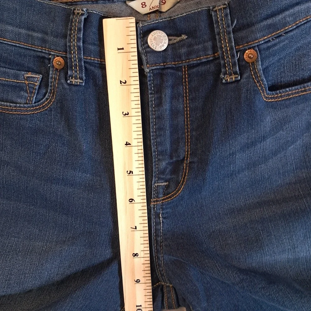 Lucky Brand Jeans‎ Womens 8/29 Ankle Sofia Boot Medium Wash Denim Cotton Spandex